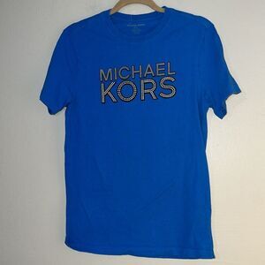 Michael Kors blue short sleeve shirt, size small